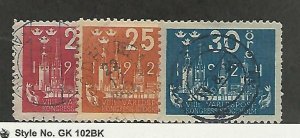 Sweden, Postage Stamp, #200-202 Used, 1929, JFZ