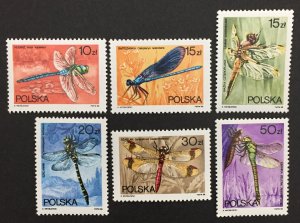 Poland 1988 #2841-6, Wholesale lot of 5, Dragonflies, MNH, CV $10.50