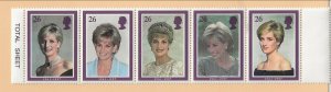 GREAT BRITAIN Sc 1791-95 NH issue of 1998 - STRIP - PRINCESS DIANA