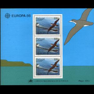 PORTUGAL-MADEIRA 1986 - Scott# 110a S/S Europa-Bird NH