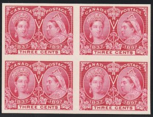 EDSROOM-17434 Canada 53P 3 1897 Proof Block of 4 Jubilee CV$200