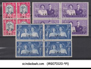 SOUTH WEST AFRICA - 1947 ROYAL VISIT KGVI - BLK-4 - 3V USED