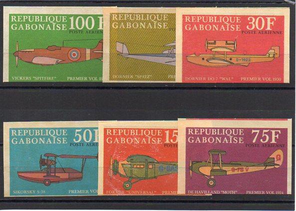 Gabon non-Scott first flight MNH imperforate