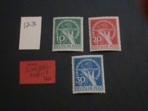 GERMANY BERLIN 1949 MNH SIGNED SCHLEGEL SC 9NB1-3 SET XF 350 EUROS (123)