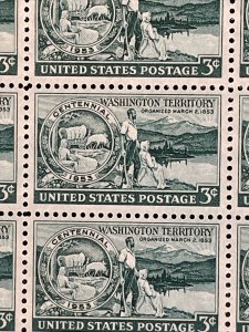 1953 sheet, Washington Territory Sc # 1019 