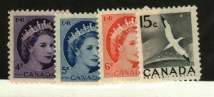 Canada #340-43  MNH QEII