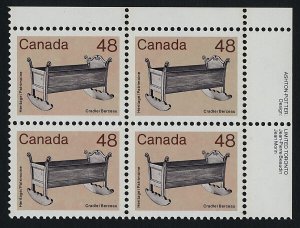 Canada 929i TR Plate Block MNH Cradle