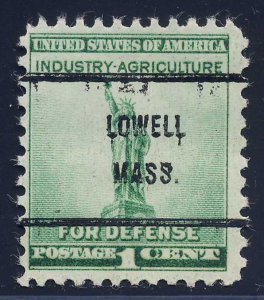 Lowell MA, 899-61 Bureau Precancel, 1¢ National Defense