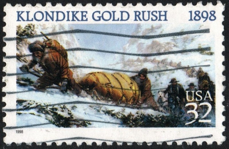 SC#3235 32¢ Klondike Gold Rush Centennial Single (1998) Used