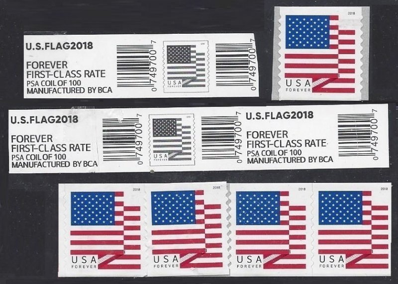 United States 2018 Flag Stamp Complete Roll of 100 forever stamps