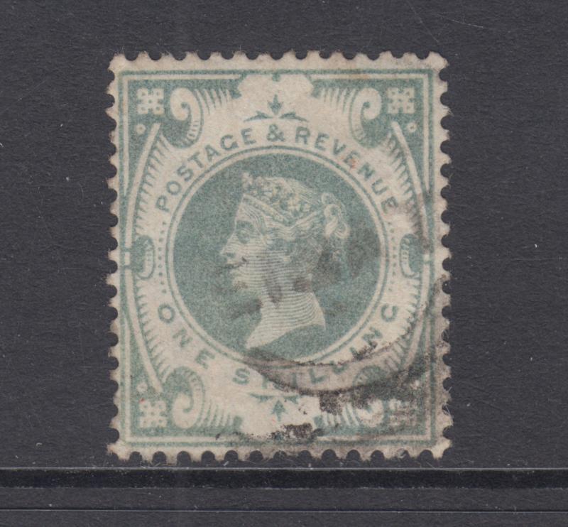 Great Britain Sc 122 used 1887 1sh Queen Victoria Jubilee, Top Value to Set F-VF