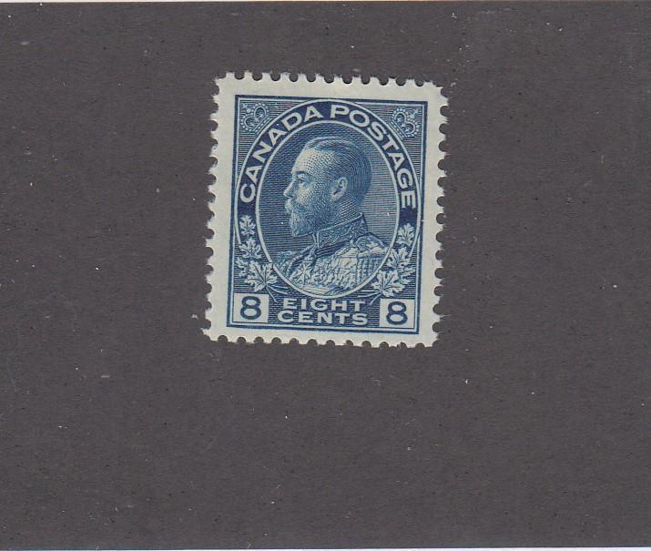 CANADA # 115 VF-MNH KGV 8cts BLUE CAT VALUE $180