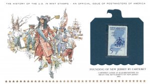 THE HISTORY OF THE U.S. IN MINT STAMPS FOUNDING OF NEW JERSEY BY CARTERET