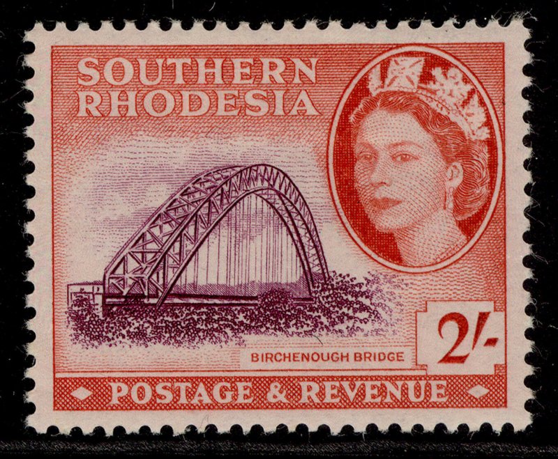 SOUTHERN RHODESIA QEII SG87, 2s purple & scarlet, M MINT. Cat £16. 