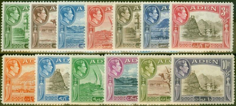 Aden 1939-45 set of 13 SG16-27 Fine Lightly Mtd Mint