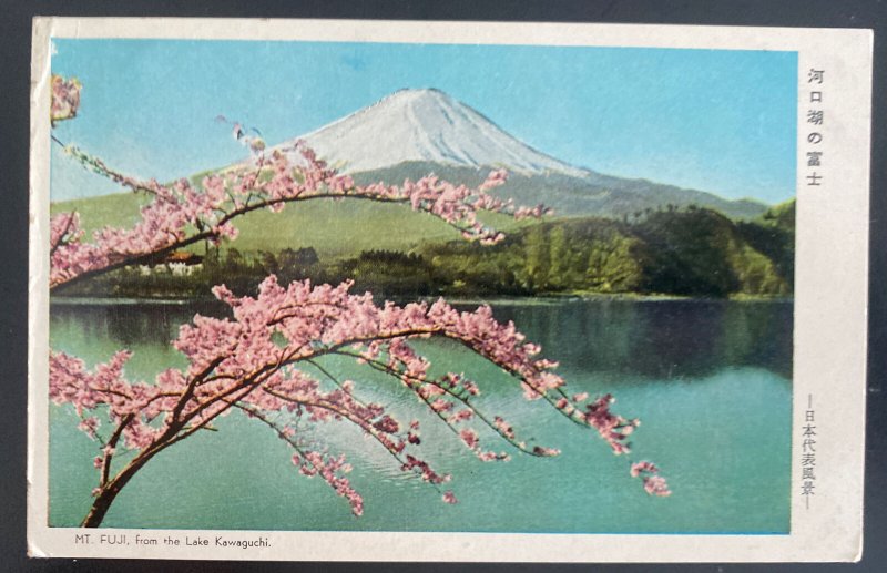 1954 Penang Malaya Picture Postcard cover To Kalamazoo MI Usa Mt Fuji