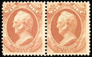 US Stamps # O91 Official MNH Fresh Pair Scott Value $380.00