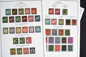 COLOR PRINTED FRENCH ALGERIA 1924-1958 STAMP ALBUM PAGES (29 illustrated pages)