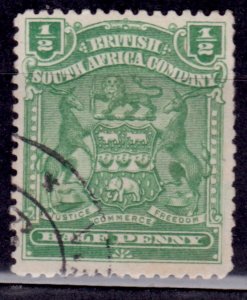 British South Africa Company, Rhodesia, 1898, Coat of Arms, 1/2p, used