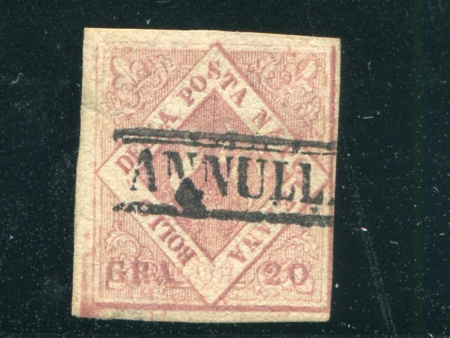 Italy  Two Sicilies #6  Used F-VF Cat $750  - Lakeshore Philatelics