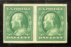 US Scott 383 Washington Horizontal Pair Imperf. Mint NH