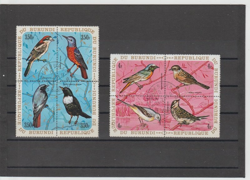 Burundi  Scott#  337-42, C132-7 CTO  (1970 Birds)