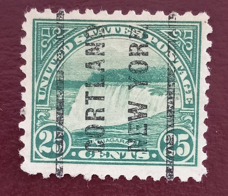 US #568 USED PRECANCEL CORTLAND NEW YORK VF 1922