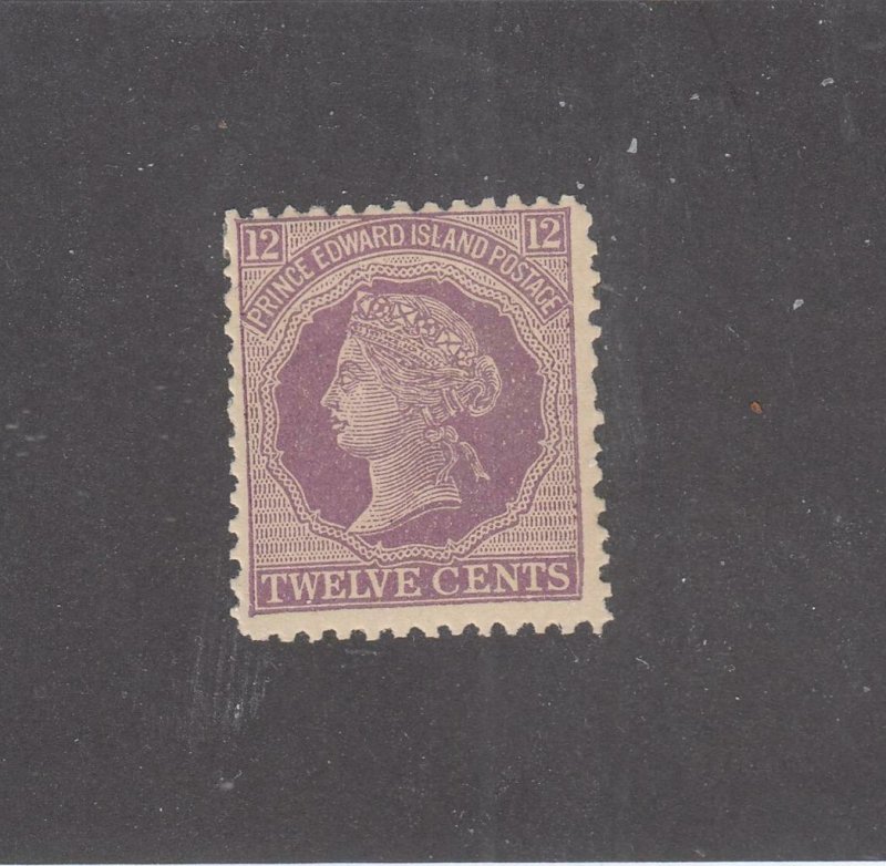 PRINCE EDWARD ISLAND # 16 VF-MNH 12cts 1868-70 QUEEN VICTORIA /VIOLET CV $20