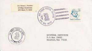United States A.P.O.'s 25c Jack London Great Americans 1990 Air Force Postal ...