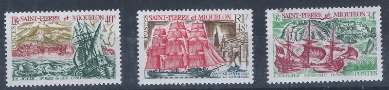 SAINT PIERRE #393-395 SCV $80.00 STARTS AT A LOW PRICE!