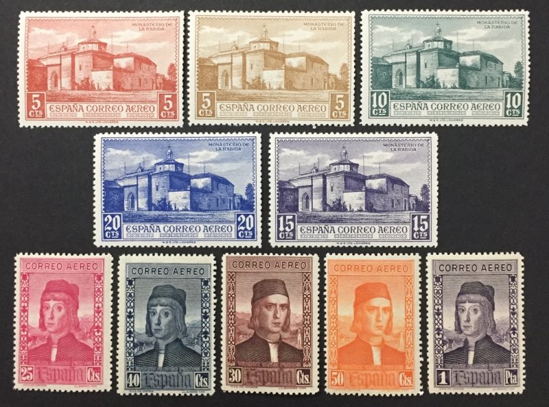 Spain 1930 #c31-40(10), Columbus, MNH.