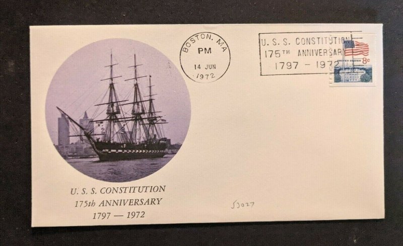 1972 USS Constitution 175th Anniversary Navy Cover Boston MA