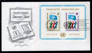 UN New York 262 Anniversary Souvenir Sheet Artmaster San Francisco U/A FDC