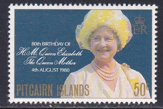 Pitcairn Islands # 193, Queen Mothers Birthday, NH Half Cat.
