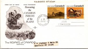 FDC Canada 1972 - Canadian Indians of the Plains - Ottawa, Ontario - F37338