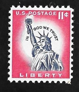 1044A 11 cents 1961 Statue of Liberty Stamp mint OG NH VF