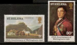 ST.HELENA SG367/8 1980 ANNIV OF WELLINGTONS VISIT MNH