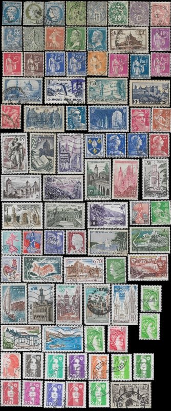 France Small Miscelleanous Lot of used stamps