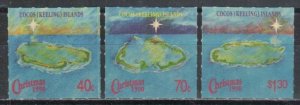 Cocos Islands Stamp 222-224  - 90 Christmas