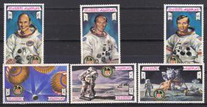 Ras Al Khaima MI 738-43 MNH 1972 Apollo 16 Space Flight