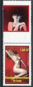 Congo 1999 MARILYN MONROE set + Label Perforated Mint (NH)