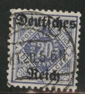 Germany State Wurttemberg Scott o62 used official wmk 116