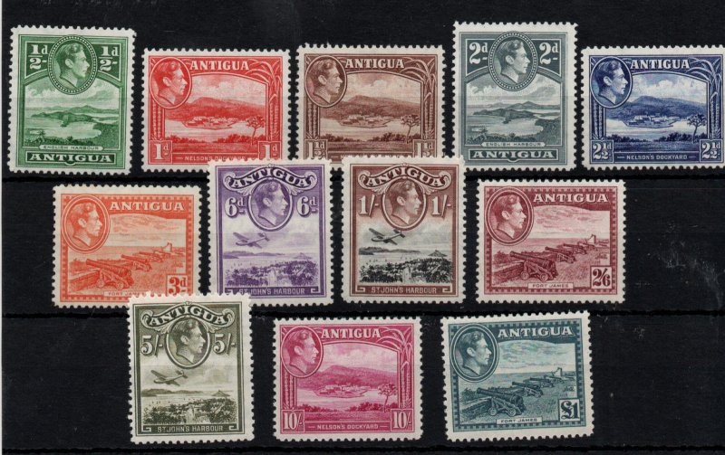 Antigua 1938 KGVI unmounted mint set SG98-109 WS38945