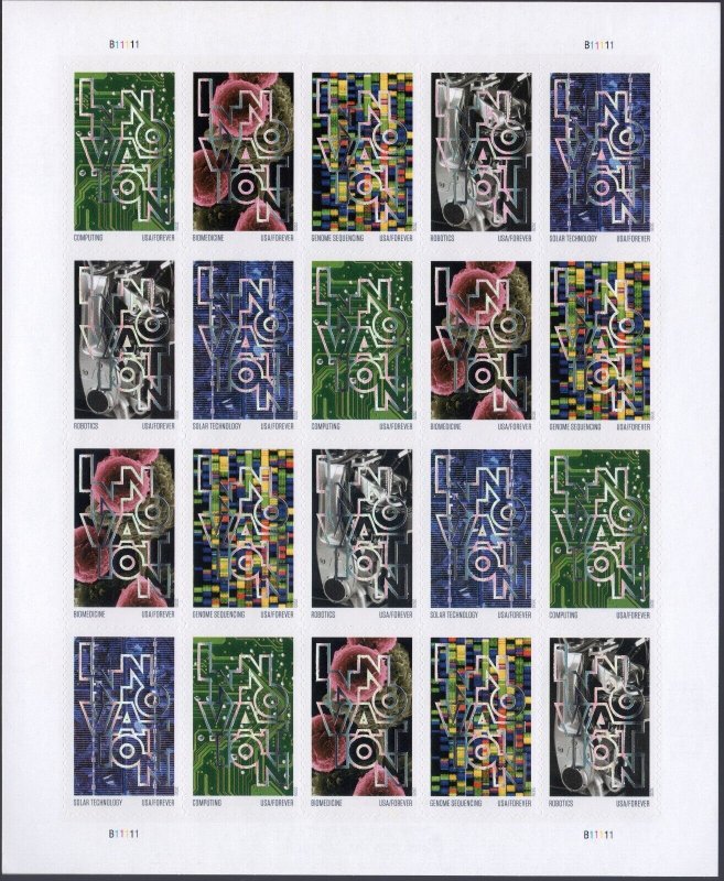 Scott #5518 Innovation Sheet of 20 Forever Stamps - MNH