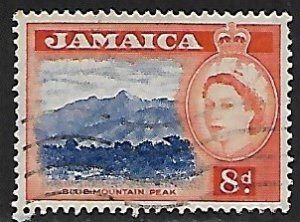 Jamaica # 168 - Blue Mountain Peak & Queen Elisabeth - used.....{KBrG}