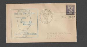 Two 1952 Midwest Highway Post Office  First Trip Covers