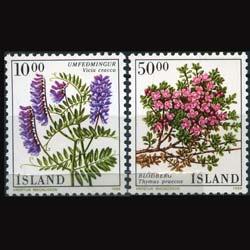 ICELAND 1988 - Scott# 663-4 Flowers Set of 2 NH