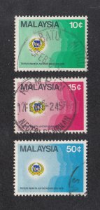 Malaysia Scott #131-133 Used