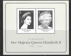 PITCAIRN ISLANDS 2022 MEMORIAM OF QUEEN ELIZABETH M/S MNH