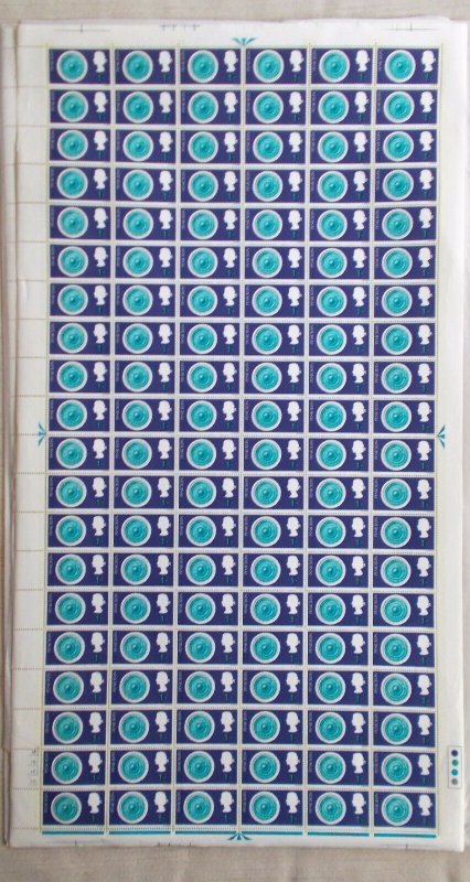 1967 Discoveries Set of 4 in Complete Sheets of 120 (SG752-755) With Flaws M/N/H